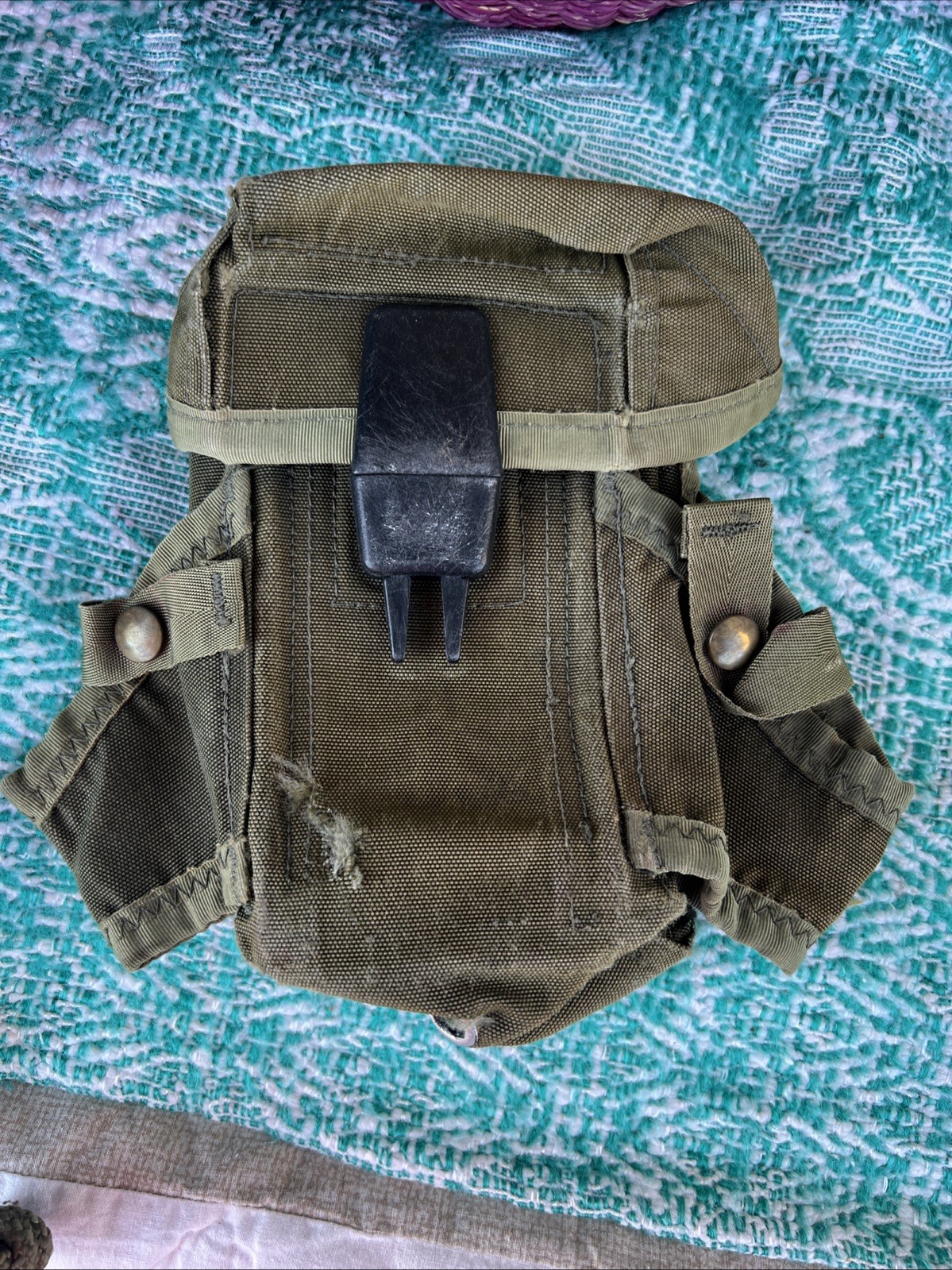 ORIGINAL VIETNAM WAR US ARMY 30RD? MAGAZINE AMMO NYLON POUCH