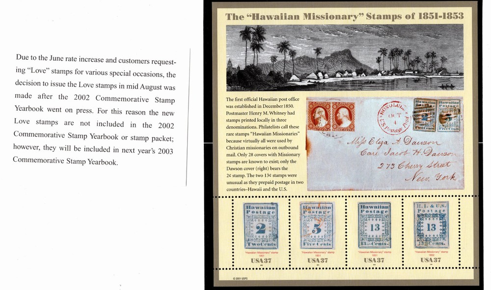 USA 2002 COMMEMORATIVE STAMP YEARBOOK COMPLETE WITH STAMPS MNH