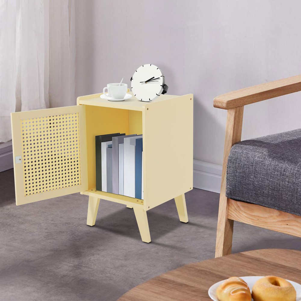 31*30*51cm Home Side Table Creamy Beige Bedside Table Modern Bedside Table