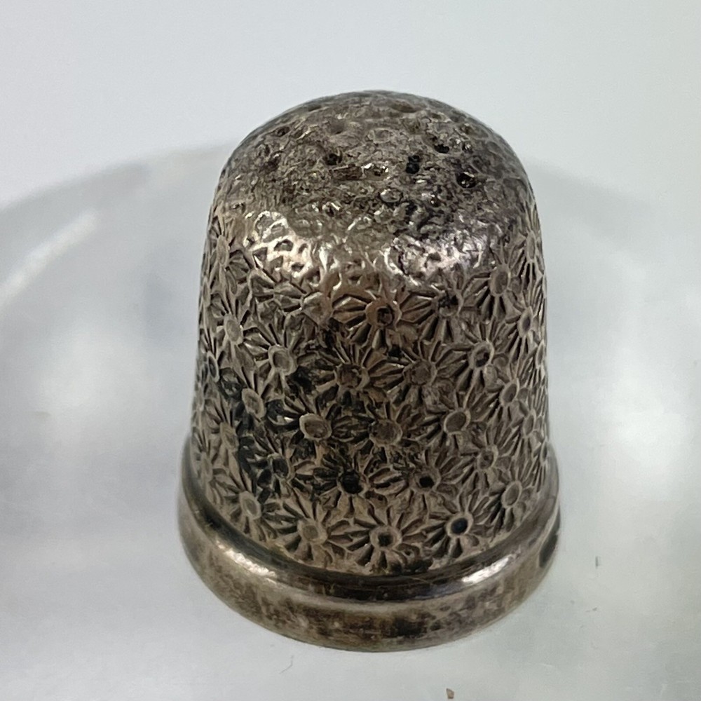 Antique Solid Silver Thimble Size 14 Henry Griffith & Sons Ltd 1908 2cm 2.4g