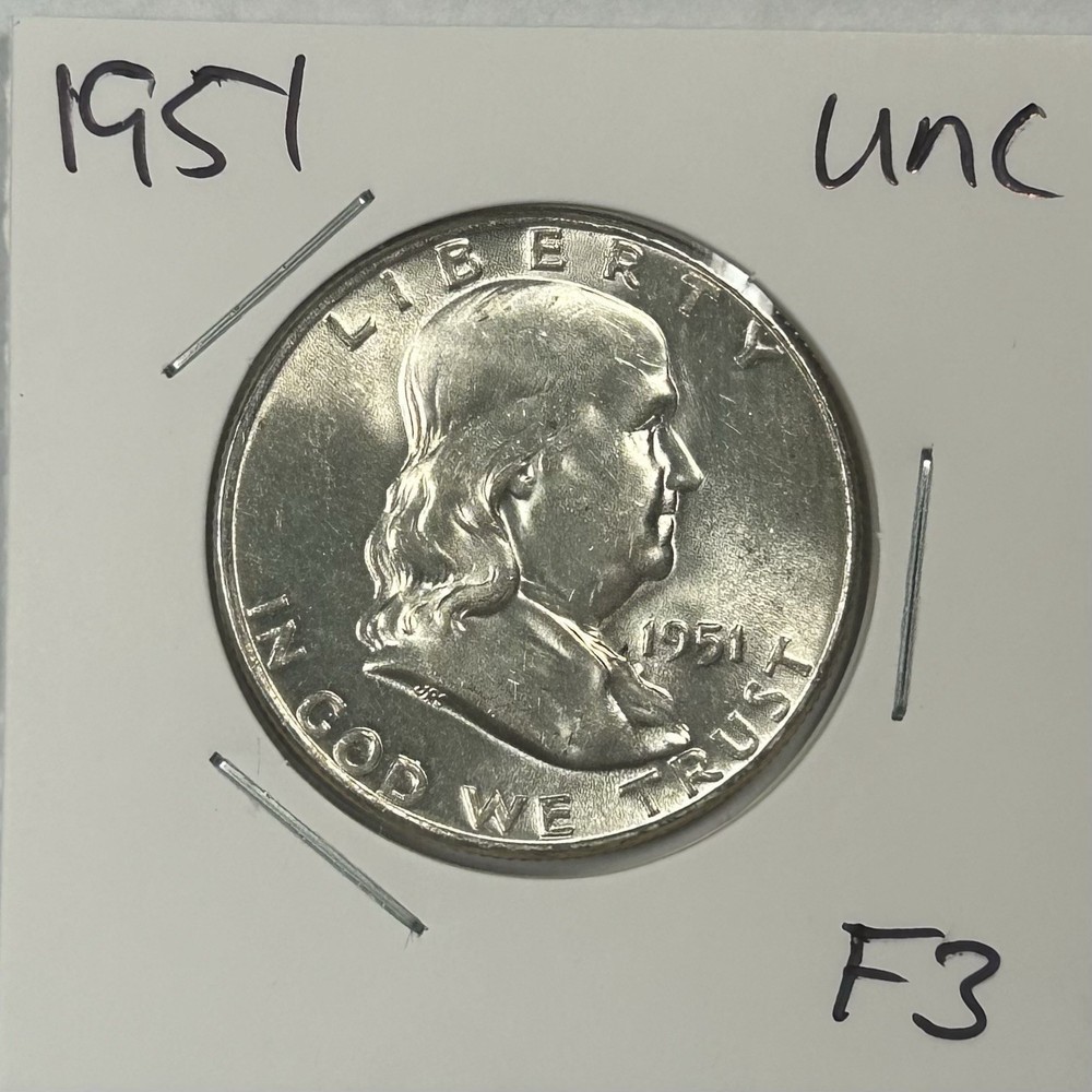 1951 Franklin Half Dollar Coin Uncirculated