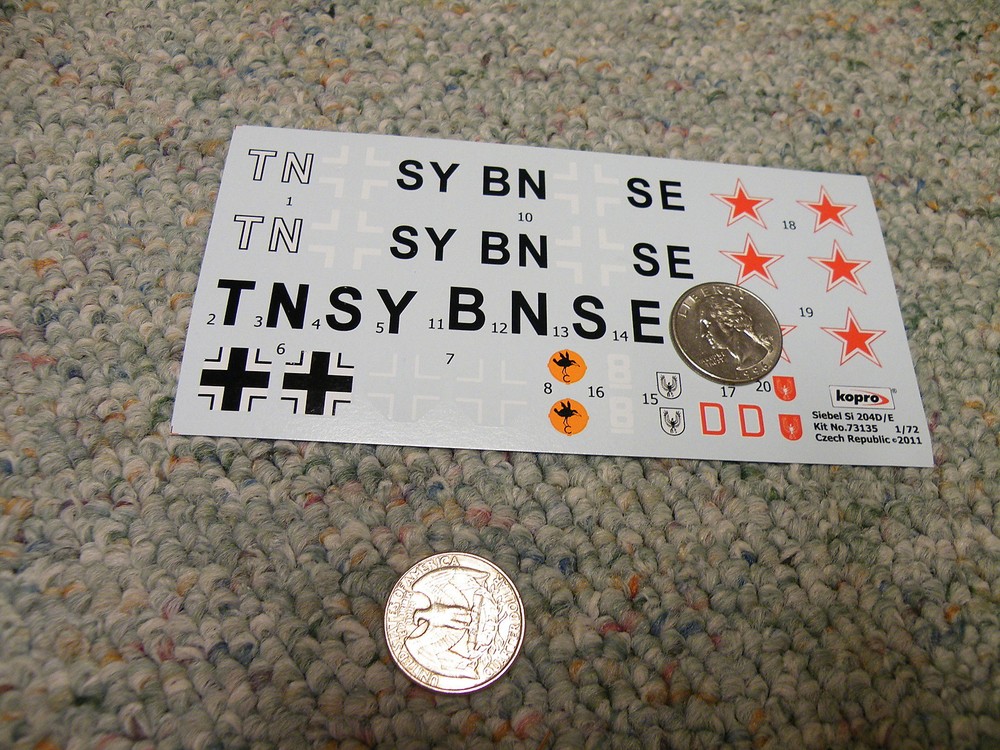 Kopro decals 1/72 Siebel SI 204D/E    D71