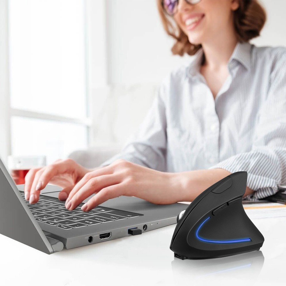 Rechargeable Ergonomic Mouse, Wireless & Bluetooth Vertical Mouse Multi-Purpose