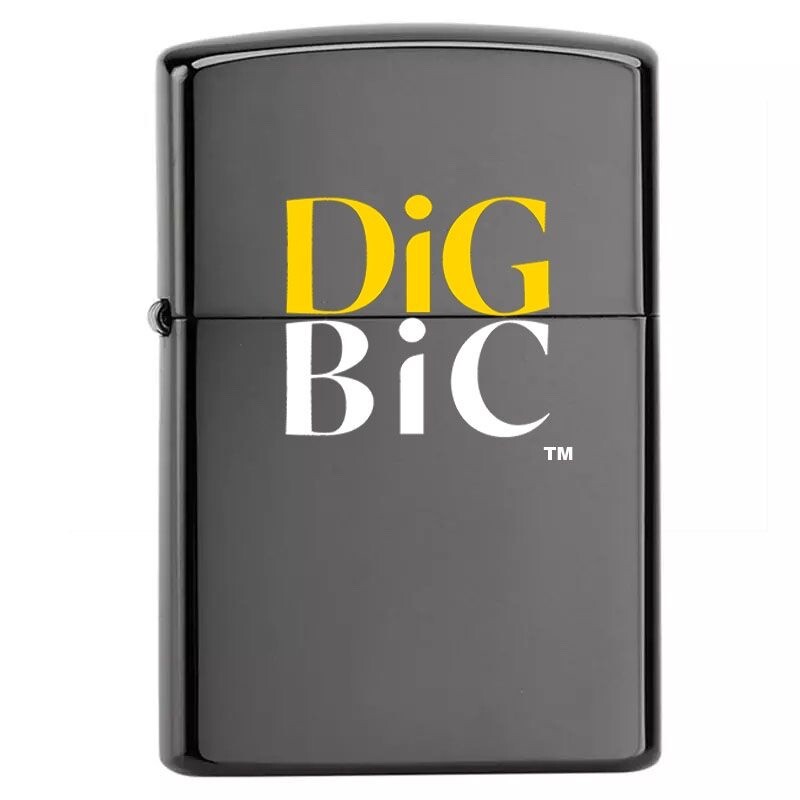 DiGBiC™ refillable lighter with box. DiGBiC™ in a box! (Black)