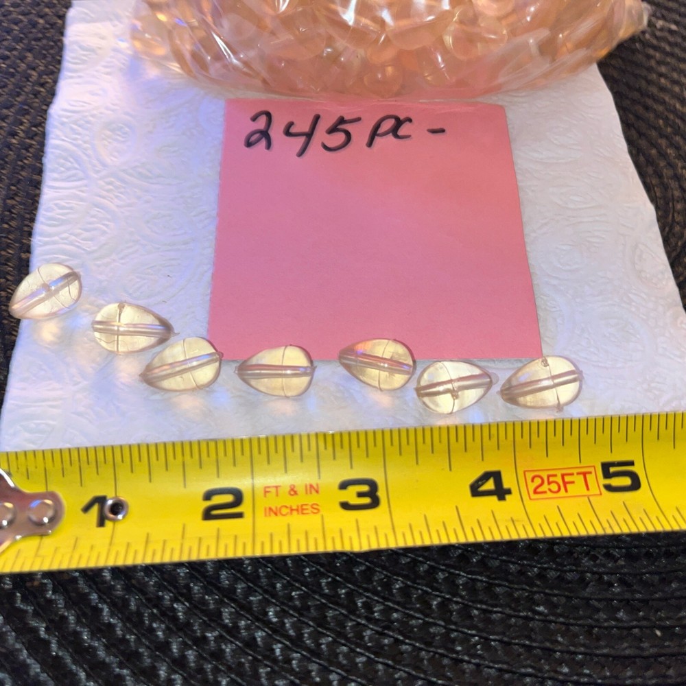 245 Pcs Plastic Clear Tear Drop Beads