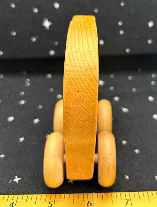 VTG Wood Elephant Pull Toy 5"