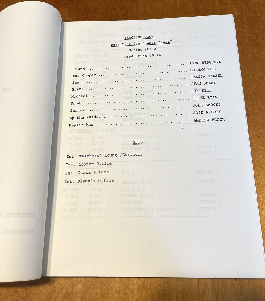 NEW LOWER PRICE 2 Original TEACHERS ONLY Scripts 1982 Sitcom Great Condition