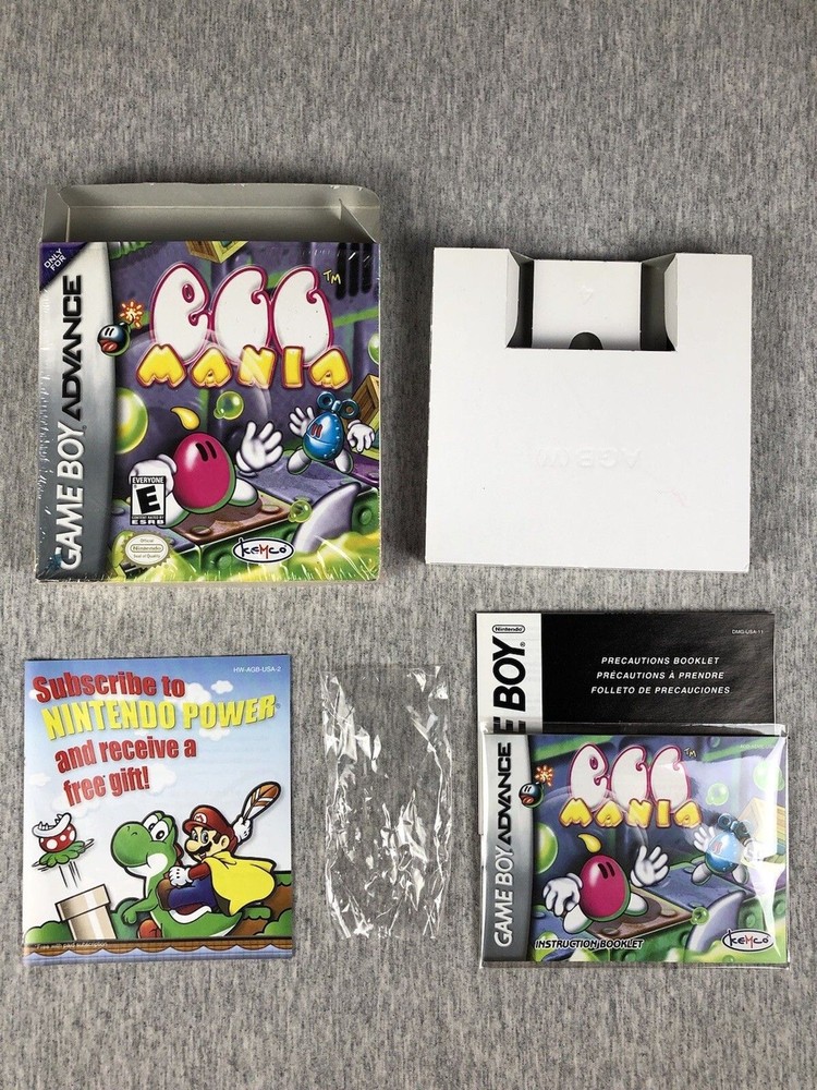 Egg Mania - GBA - Box Manual Inserts Only - Fair - SAFE SHIP!