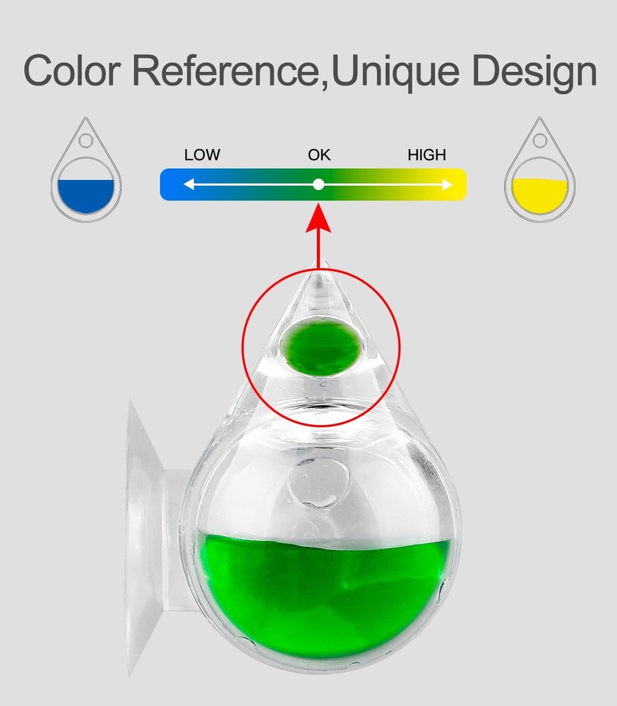 Aquatic Co2 Drop Checker Detachable Tear Drop Shape Without Solutionupgraded Ver