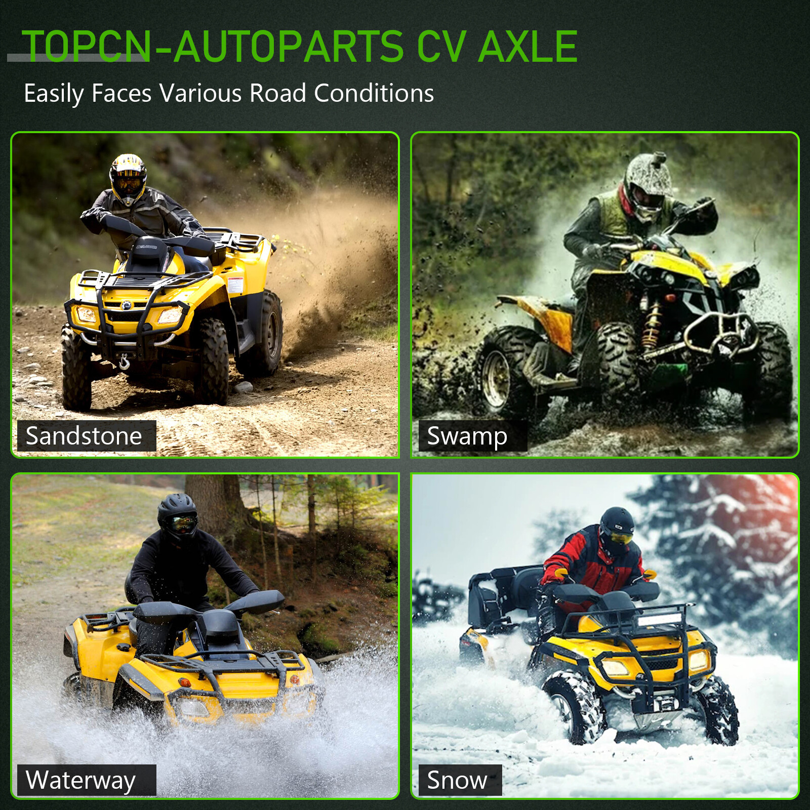 Front Left Right CV Axle Compatible with Polaris Sportsman 700 600 Twin 2003-04