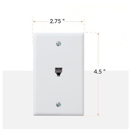 Newhouse Hardware Surface Phone Jack Plate White 1-Pack