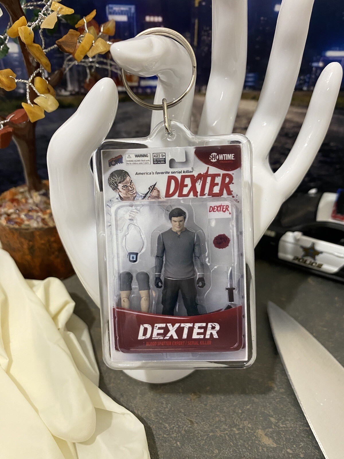 Dexter Morgan Action Figure - Tribute Keychain - Novelty Key Ring
