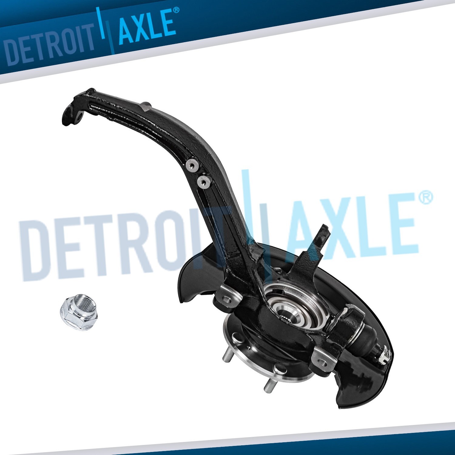 Front Left Steering Knuckle & Wheel Hub Bearing for 2003- 2007 Honda Accord 2.4L