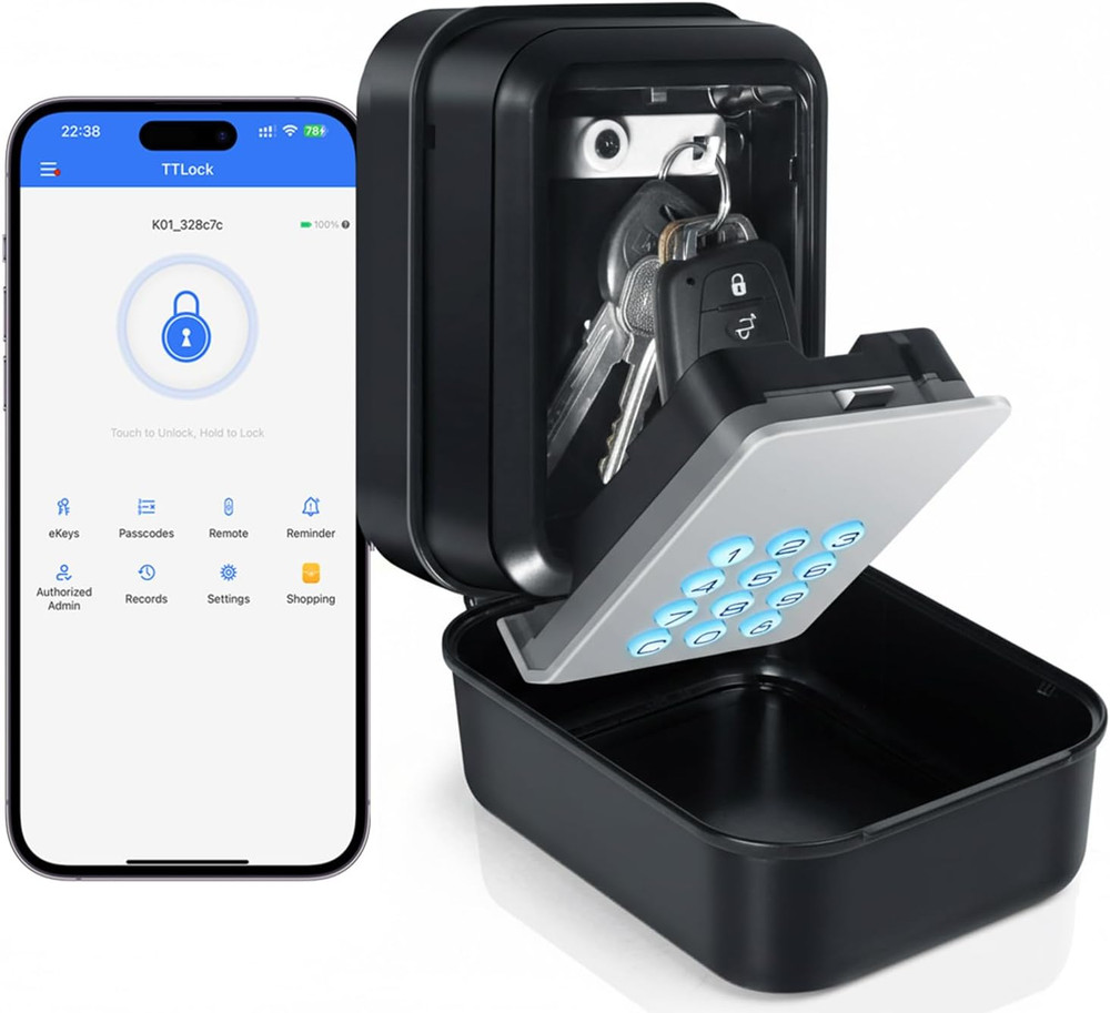 Smart Key Lock Box with Code – Bluetooth & PIN Unlock, APP Controlled Digital Lo