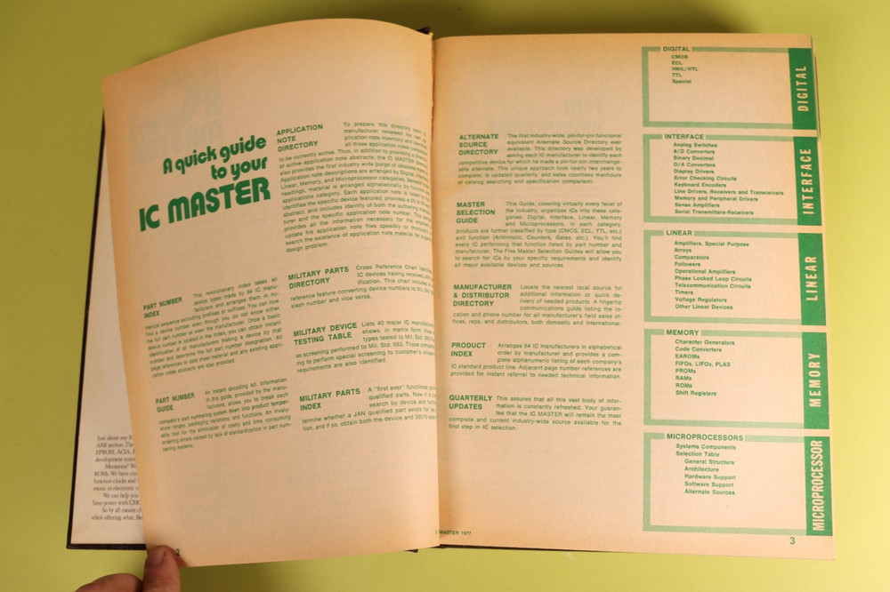 IC Master Book 1977 Computer Chip Collector's HC Bible Microprocessor Memory