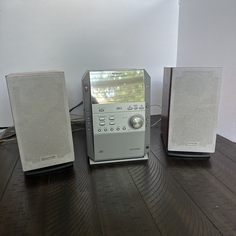 Panasonic SA-PM19 CD Stereo Cassette System 5 Disc Changer **READ