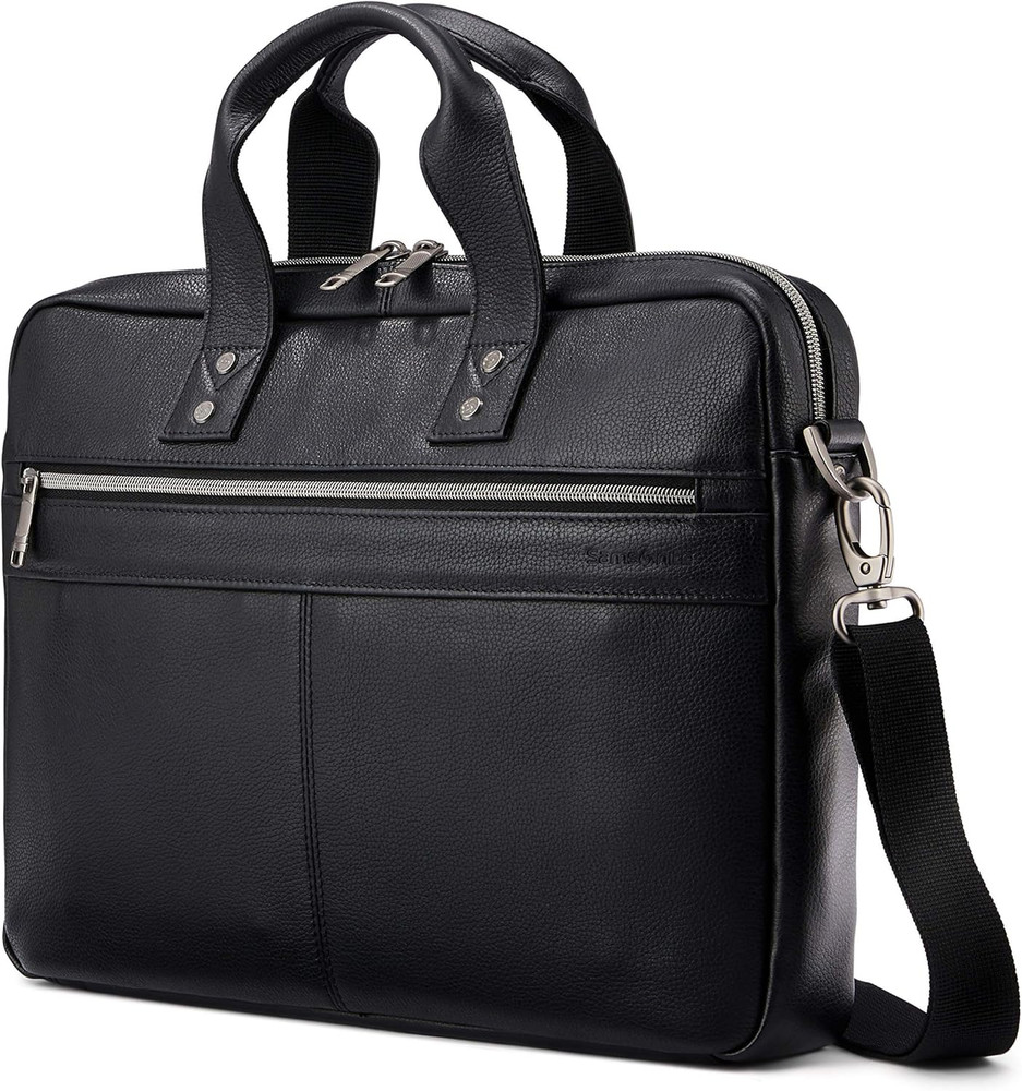Classic Leather Slim Brief, Black, One Size