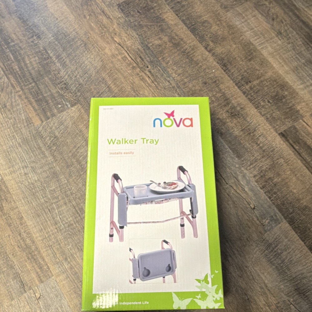 NOVA Walker Tray Gray Plastic Foldable Cup Holder CH-4001 Mobility Accessory