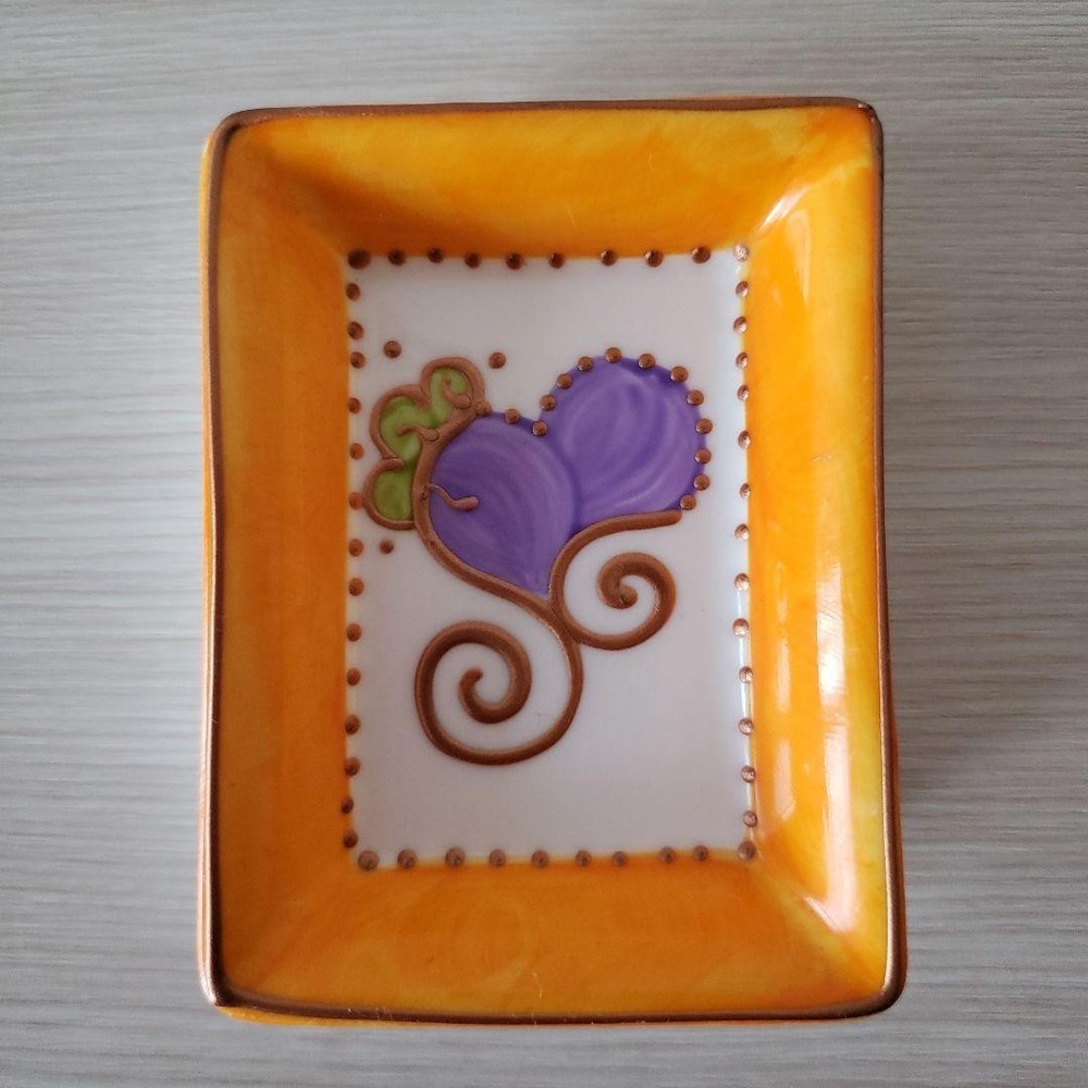 Soizick Square Plate Tray Orange 8x5.3cm