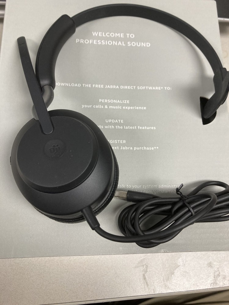 Jabra Evolve 2 40 MS Mono USB-A Corded Headset Open Box
