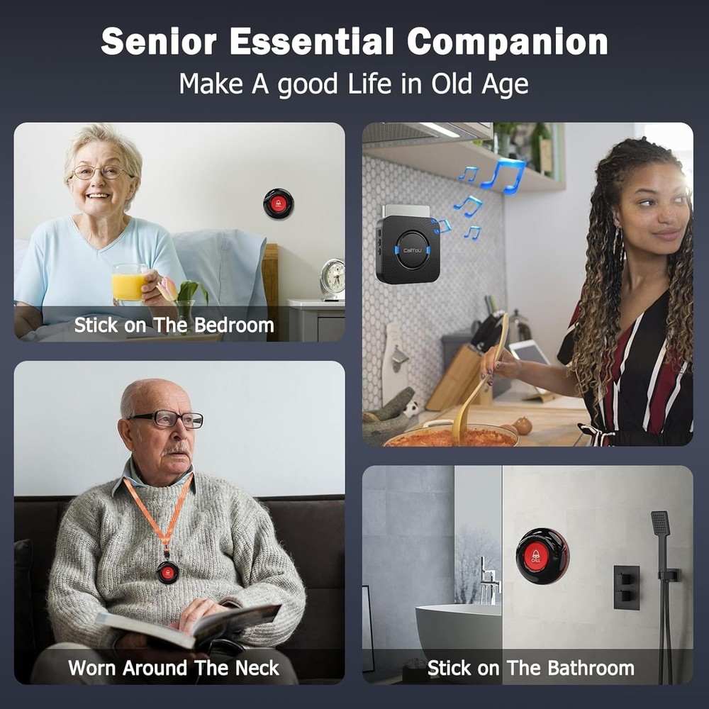 Wireless Intercom System for Home Caregivers - 500FT Range