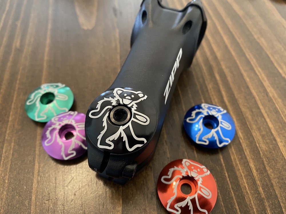 Dancing Bear - Threadless Bicycle Headset Stem Black Cap 1 1/8"