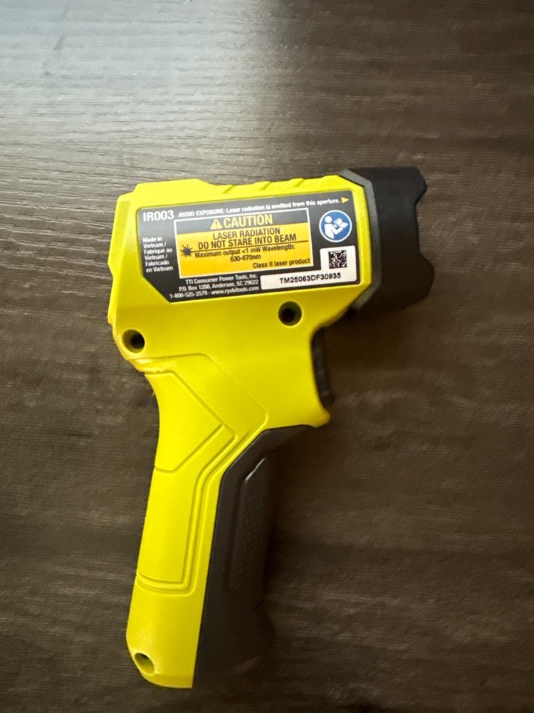 Ryobi temperature reader Laser