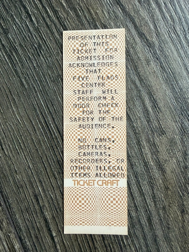 KISS Full Ticket Stub Crazy Nights Tour Dubuque Iowa Feb 19 1988 Vintage Kiss