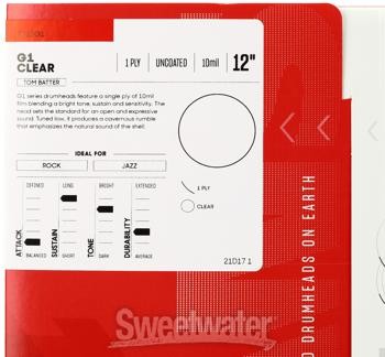 Evans G1 Clear DrumHead - 12"