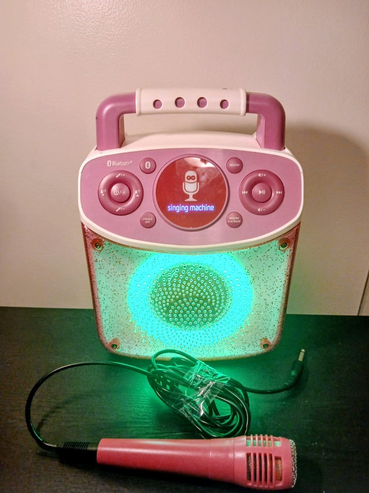 Singing Machine SML294P Karaoke Machine+ Microphone, Bluetooth, Echo, Voice Chan