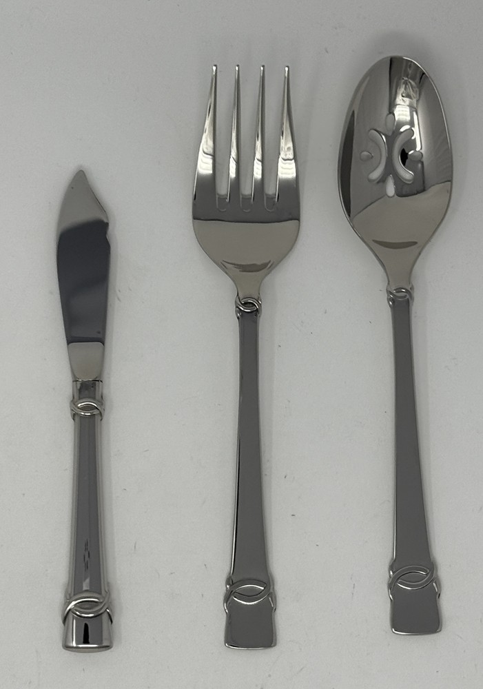 Oneida Sonnet 3 Piece Serving Set Quality 18/8 Stainless