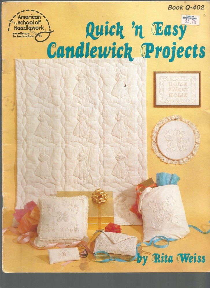 Candlewick Embroidery Patterns Quick 'n Easy Projects Pillow Wall Hanging J67