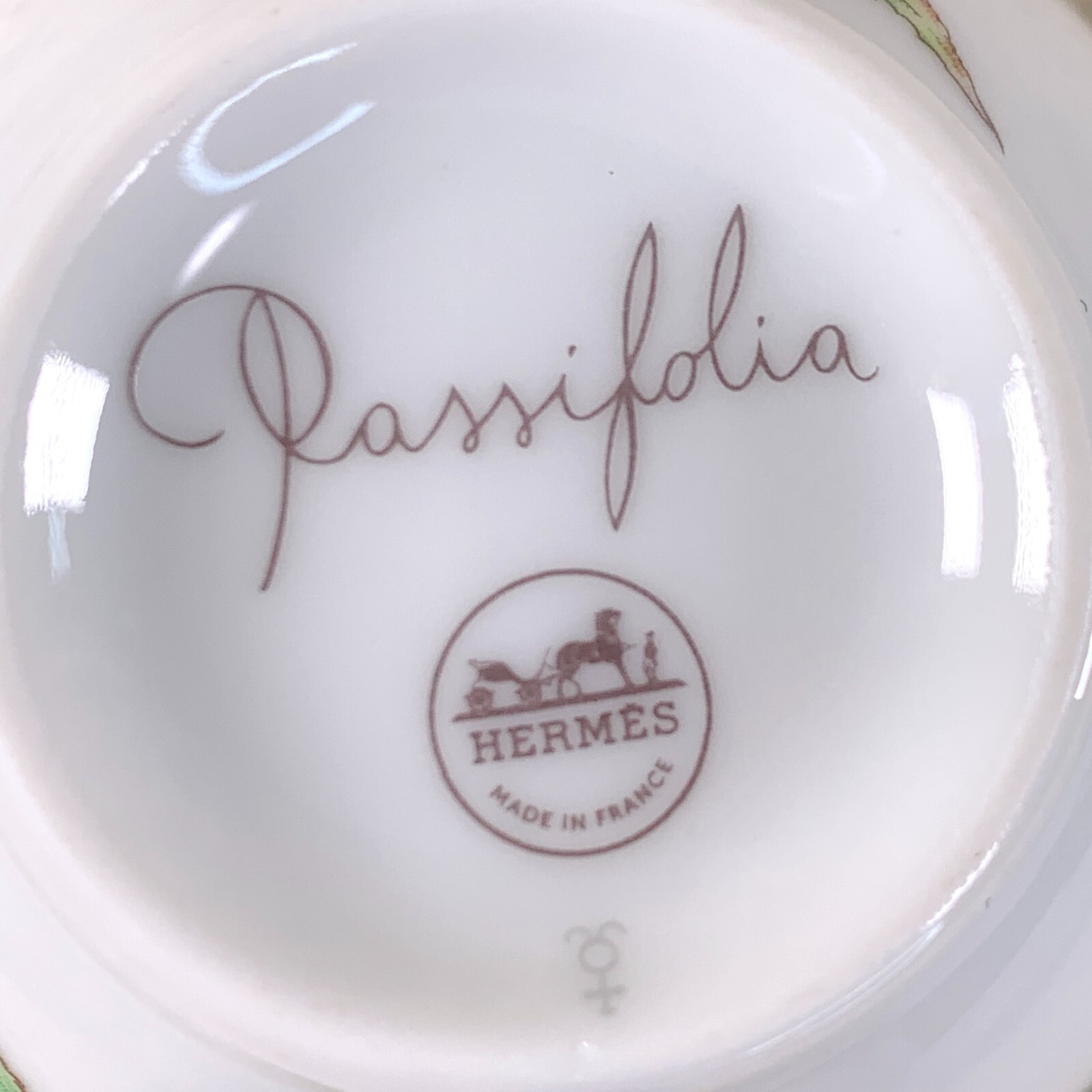 Hermes Demitasse Cup & Saucer Passifolia Porcelain Tableware Botanical 2 Sets