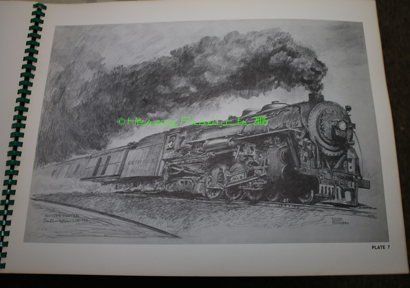 Autographed Roscoe Misselhorn's Pencil Sketches of American Steam Trains MP DRGW