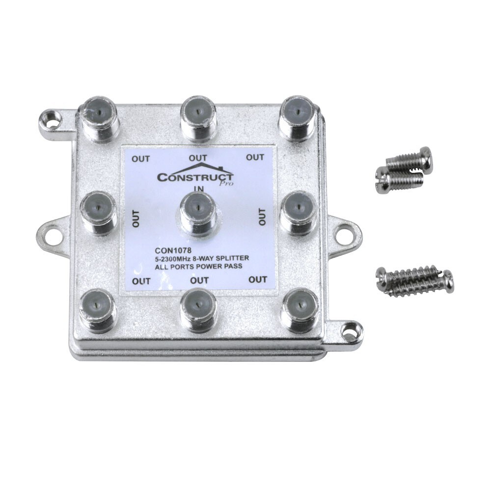 Construct Pro Vertical 8-Way 5-2300MHz Coax Splitter
