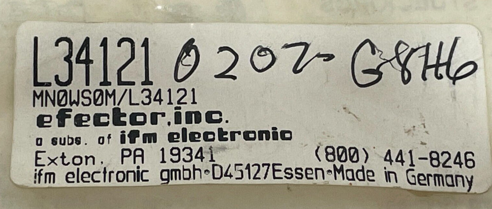 NEW IFM Effector L34121 5-Pin Wireable Socket Connector
