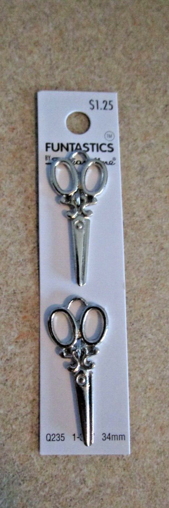 LAMODE SILVER SCISSORS CHARM - SEW ON