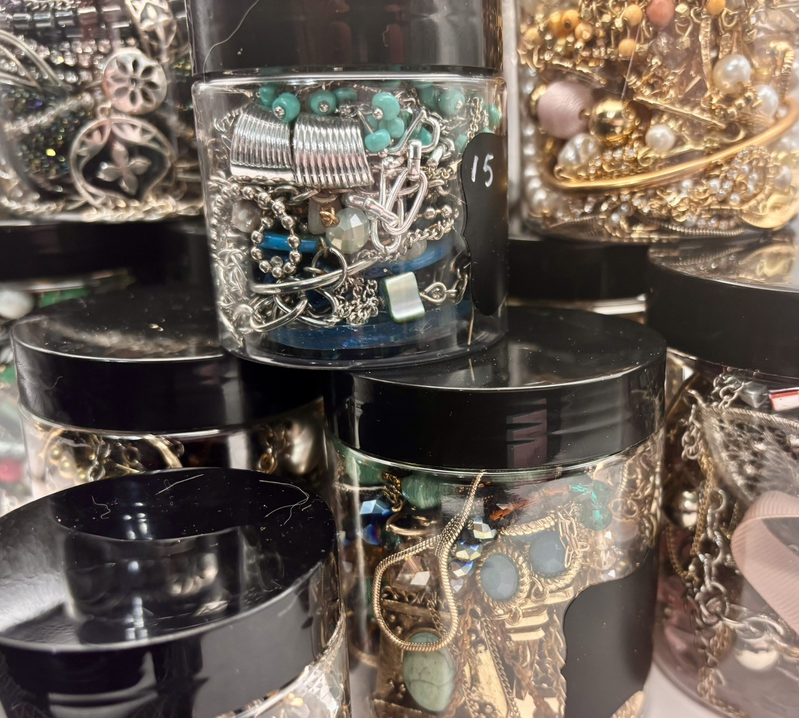 Mystery Jewelry Jar- All Wearable - No Junk Customization Available 2 Sizes