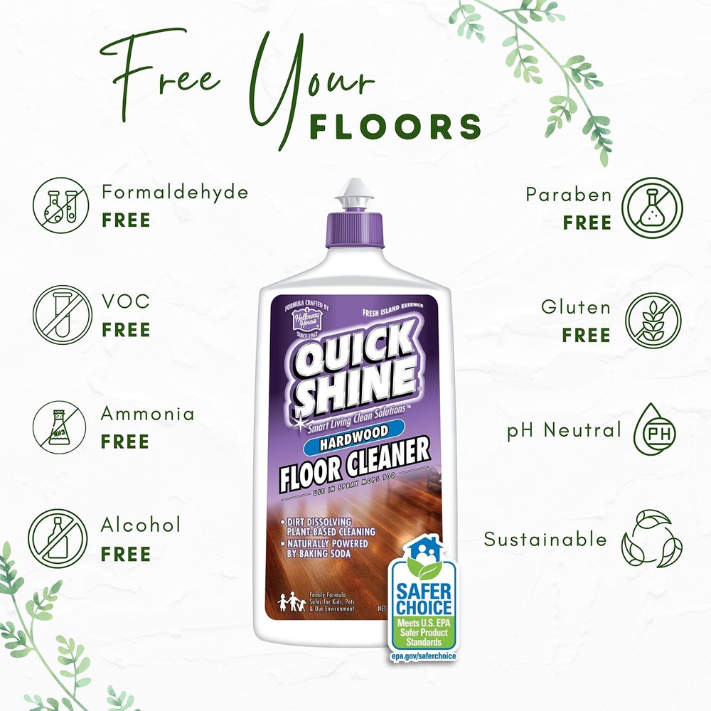 Quick Shine 2 Pack Smart Combo & Sustainable Hard Surface Floor Mop Refill Mo...