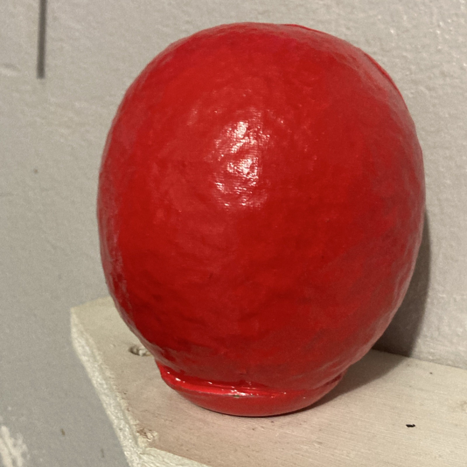 Vintage Red Daruma Doll Japanese Good Luck Wish Doll Hand Painted Feng Shui Deco