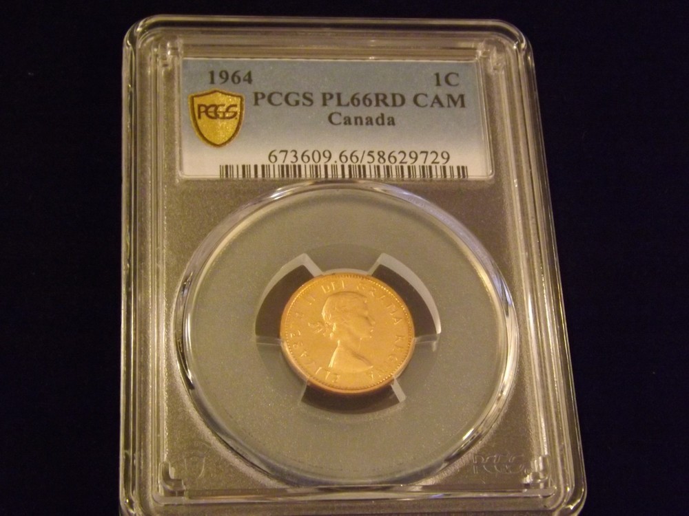 1964  1C     Cent             Canada               PCGS     PL 66 RD