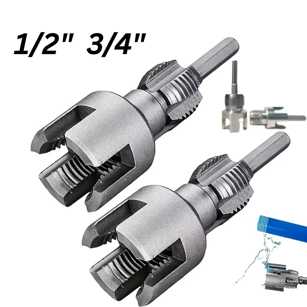 US Integrated Internal & External Pipe Threading Tool For 1/2'' 3/4'' Water Pipe