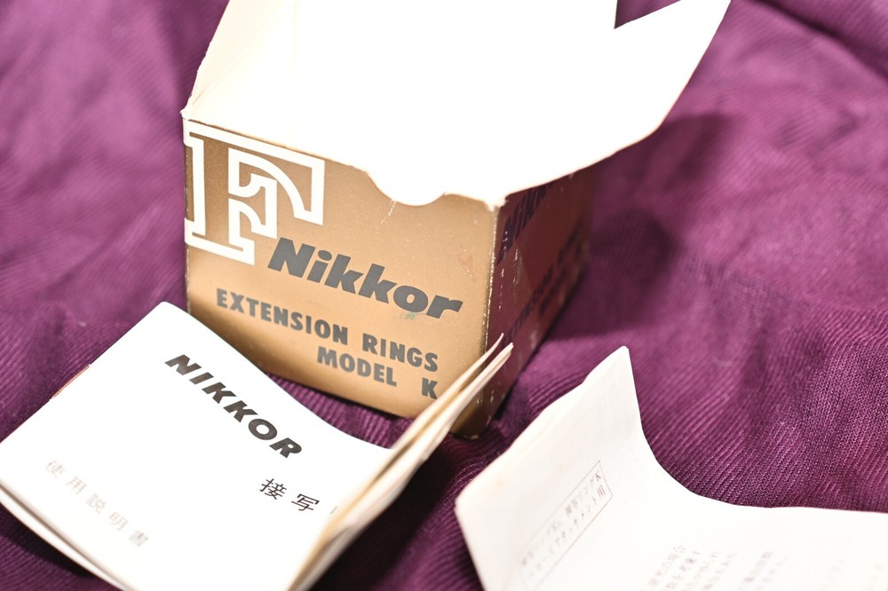 EMPTY BOX ONLY for Nikon EXTENSION RING MODEL K + GUIDE INSIDE (NO EXTENSION)