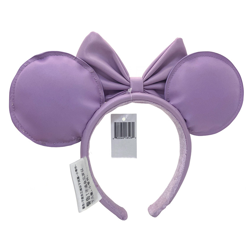 Disney-Parks Anniversary Minnie Mouse Puple Bow Flower Ears Mickey Headband Ears
