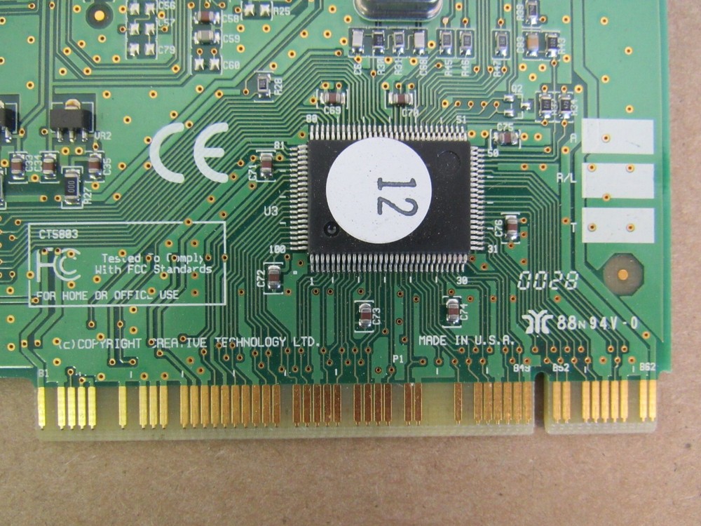 CREATIVE TECHNOLOGY LTD MODEL CT5803 PCI SOUND CARD
