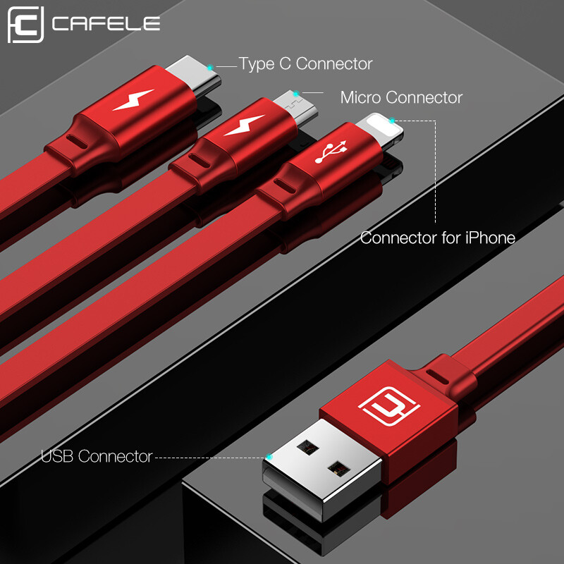 Three in one data cable