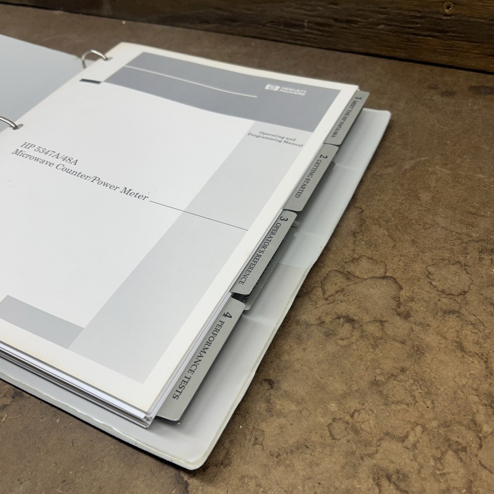 HP 5347A/48A Microwave Counter/power Operating Programming Manual