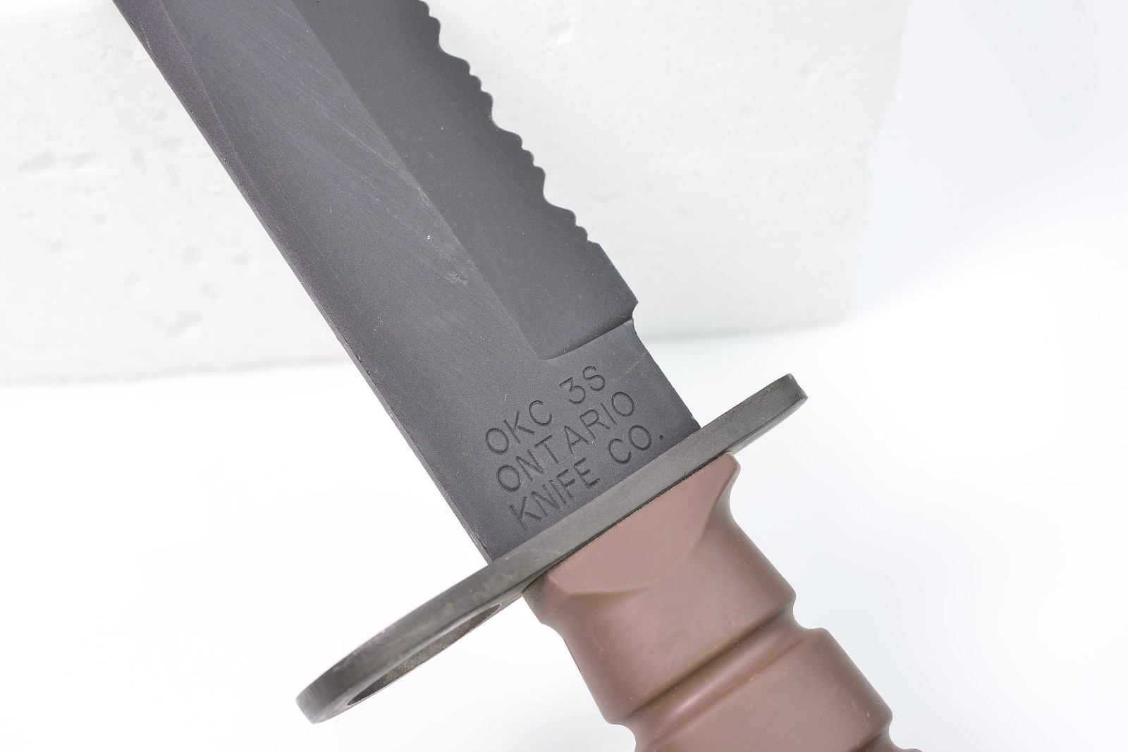 Vintage OKC 3S Survival Camping Hunting Knife Genuine + Scabbard Ontario Co USA