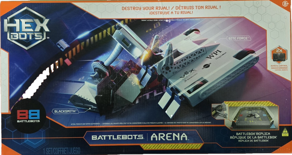 Hex Bots BattleBots ARENA Blacksmith Vs Bite Force RC Robots NEW SEALED!