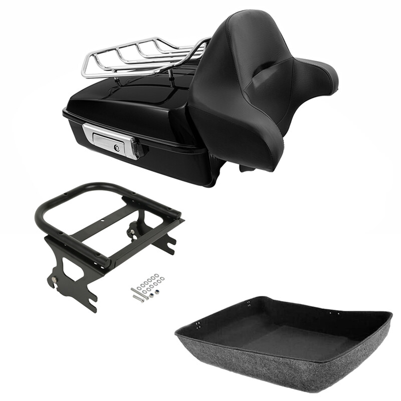 Chopped Trunk Pad Rack 2 Up Mount Fit For Harley Touring Touring 1997-2008